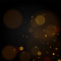 Golden Lights Background. Christmas Lights Concept. Vector illustration. glow effect blur vector background Royalty Free Stock Photo