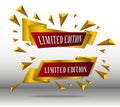 Golden limited edition banner Royalty Free Stock Photo