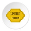 Golden limited edition label icon circle Royalty Free Stock Photo