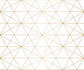 Golden lines pattern. Vector gold and white geometric seamless grid texture Royalty Free Stock Photo