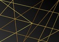 Shining Golden Lines Texture in Black Background Royalty Free Stock Photo