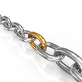 Golden link in chain