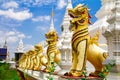 Golden lion guarding the pagoda
