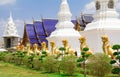 Golden lion guarding the pagoda, chiang mai