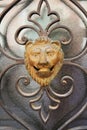 Golden lion knocker in Venice, Italy Royalty Free Stock Photo