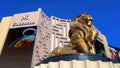 The golden lion at the MGM Grand Hotel - LAS VEGAS, UNITED STATES - OCTOBER 31, 2023