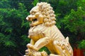 Golden lion monument
