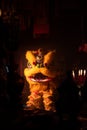 Golden lion, Two people dance the Chinese auspicious animals