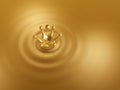 Golden liquid drop crown