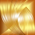 Golden liquid gradient background. Wavy sparkling lines.