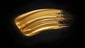 Golden liquid splash on black background Royalty Free Stock Photo