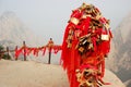 Golden locks at holy Mount Hua Shan, China