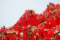 Golden locks at holy Mount Hua Shan, China