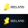 Golden Logo with Ireland Contour