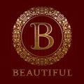 Golden logo template for beautiful boutique