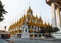 Golden Loha Prasat inside the Wat Ratchanatdaram Temple in Ratthanakhosin region at Bangkok, Thailand