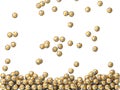 Golden lottery balls rain Royalty Free Stock Photo