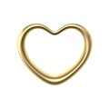 Golden love heart ring
