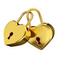 Golden love padlock Royalty Free Stock Photo