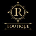 Golden luxurious boutique logo