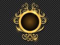 Golden luxury blank badge