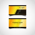 Golden Luxury Business Card Template, Vector Royalty Free Stock Photo