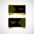 Golden Luxury Business Card Templates,Vector, Illustration Royalty Free Stock Photo