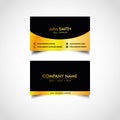 Golden Luxury Business Card Templates, Vector Royalty Free Stock Photo