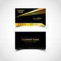 Golden Luxury Business Card Templates,Vector, Illustration Royalty Free Stock Photo