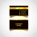 Golden Luxury Business Card Templates,Vector, Illustration Royalty Free Stock Photo