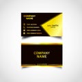 Golden Luxury Business Card Templates,Vector, Illustration Royalty Free Stock Photo