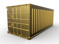 Golden luxury cargo container
