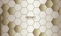 Golden luxury hexagonal abstract technology background. Royalty Free Stock Photo