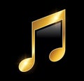 Golden Luxury Music Note Vector Icon Royalty Free Stock Photo