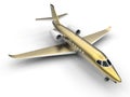 Golden luxury private jet