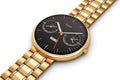 Golden luxury smart watch Royalty Free Stock Photo