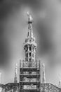 Golden Madonna statue on top of Milan Cathedral, Italy