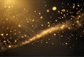 Golden Magical Dust Particles Background