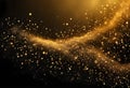 Golden Magical Dust Particles Background