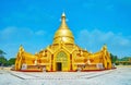 Golden Maha Wizaya Mahavijaya Pagoda, Yangon, Myanmar Royalty Free Stock Photo