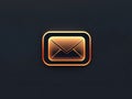Golden Mail E-mail Message Letter icon Logo Symbol Royalty Free Stock Photo