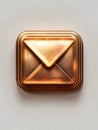 Golden Mail E-mail Message Letter icon Logo Symbol Royalty Free Stock Photo