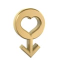 Golden male sex symbol