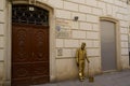 Golden Man Street Performer Royalty Free Stock Photo