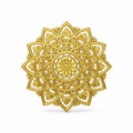 A golden mandala isolated on a white Royalty Free Stock Photo