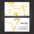 Golden marble stone texture business card design template Royalty Free Stock Photo