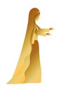 Golden mary virgin manger character