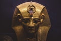 Golden Mask of Ancient Egyptian Pharaoh Tutankhamun in the Cairo Egyptian Museum, the oldest archaeological museum in the Middle E Royalty Free Stock Photo