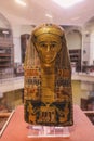 Golden Mask of Ancient Egyptian Pharaoh Tutankhamun in the Cairo Egyptian Museum, the oldest archaeological museum in the Middle E Royalty Free Stock Photo