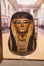 Golden Mask of Ancient Egyptian Pharaoh Tutankhamun in the Cairo Egyptian Museum, the oldest archaeological museum in the Middle E Royalty Free Stock Photo